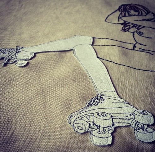 Meghan Willis | Hand Embroidery Work in progress, Meghan Willis, 2013.