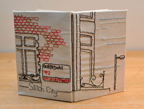 Exploring Etsy - Stitch City Queensway Notebook by Alex Hughes ( Hand embroidery)