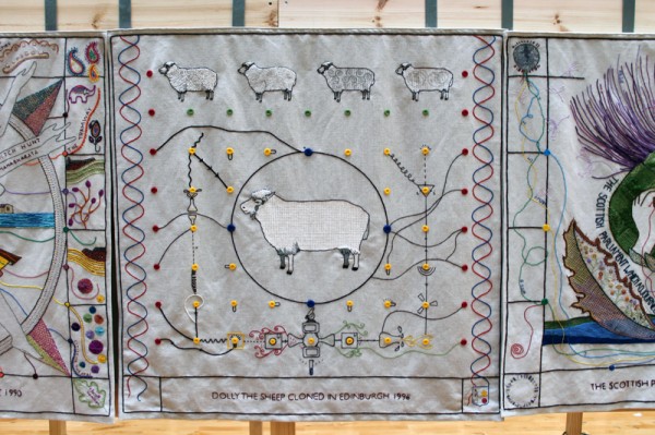 The Cutting (&Amp; Stitching) Edge - The Great Tapestry Of Scotland Dolly the Sheep panel at the Great Tapestry of Scotland