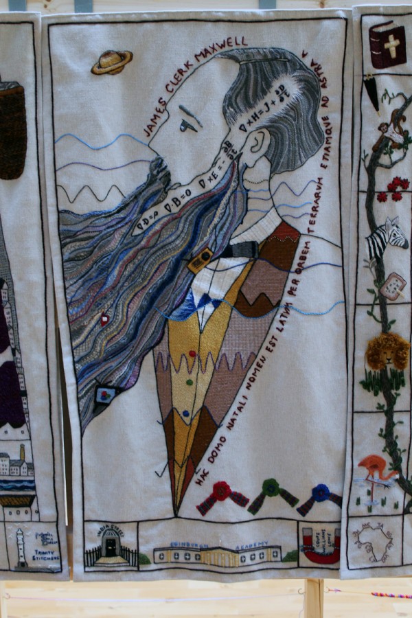 The Cutting (&Amp; Stitching) Edge - The Great Tapestry Of Scotland James Clark Maxwell panel at the Great Tapestry of Scotland