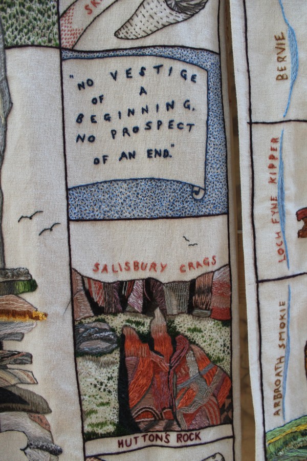 The Cutting (&Amp; Stitching) Edge - The Great Tapestry Of Scotland James Hutton panel at the Great Tapestry of Scotland (detail)