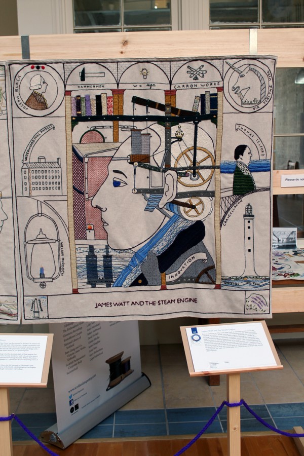 The Cutting (&Amp; Stitching) Edge - The Great Tapestry Of Scotland James Watt panel at the Great Tapestry of Scotland