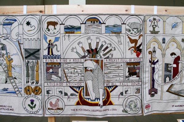 The Cutting (&Amp; Stitching) Edge - The Great Tapestry Of Scotland The Black Death panel at the Great Tapestry of Scotland