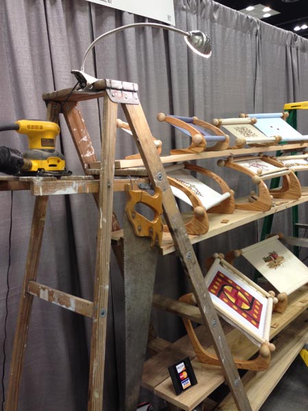 Where The Shops Shop Handmade lap stitch frames from Wayne and Paula Banaszak of Doodlin' Around Design.