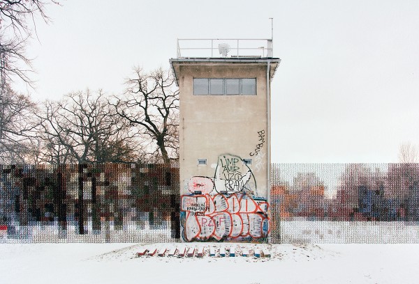 Diane Meyer | Needlexchange Diane Meyer - Former Guard Tower Off Puschkin Allee - cross stitch on photograph