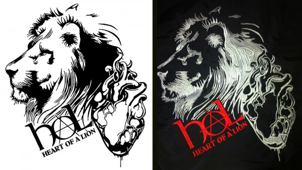 What Is Embroidery Digitizing | Machine Embroidery Erich Campbell - Heart of a Lion - art versus final embroidery