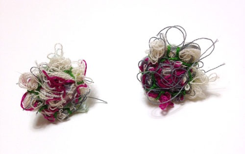 Exploring Etsy - Kelly Darke Fiber Earrings by Kelly Darke (Hand embroidery)