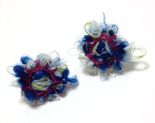 Exploring Etsy - Kelly Darke Fiber Earrings by Kelly Darke (Hand embroidery)
