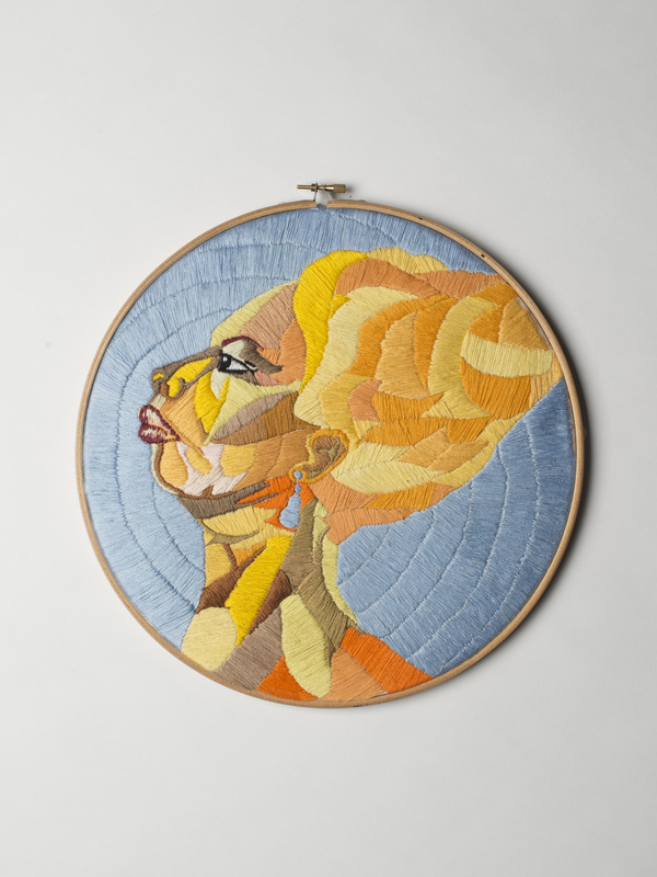 Luisa Zilio - Portraits With Power Luisa Zilio - Nina Simone - Hand Embroidery