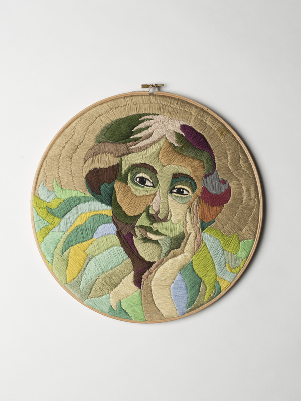 Luisa Zilio - Portraits With Power Luisa Zilio - Virginia Woolf - Hand Embroidery