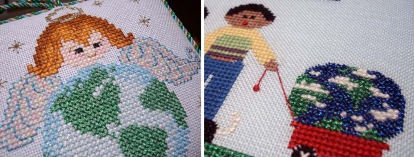 Beat The Blahs With These Blue Threads Use metallic threads like these blue shades to realistically recreate water in your needlework designs.