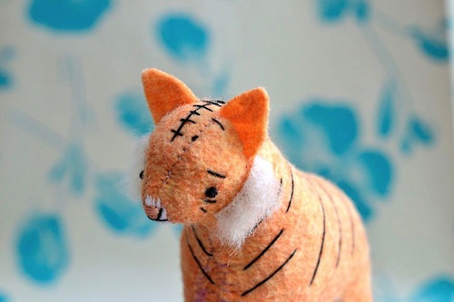 Exploring Etsy - Mount Royal Mint Little Tiger by Sabina Gibson (Soft Sculpture)