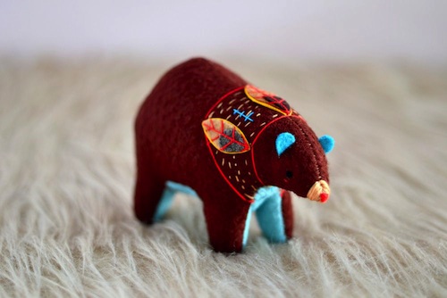 Exploring Etsy - Mount Royal Mint Birchwood Spirit Bear by Sabina Gibson (Soft Sculpture)