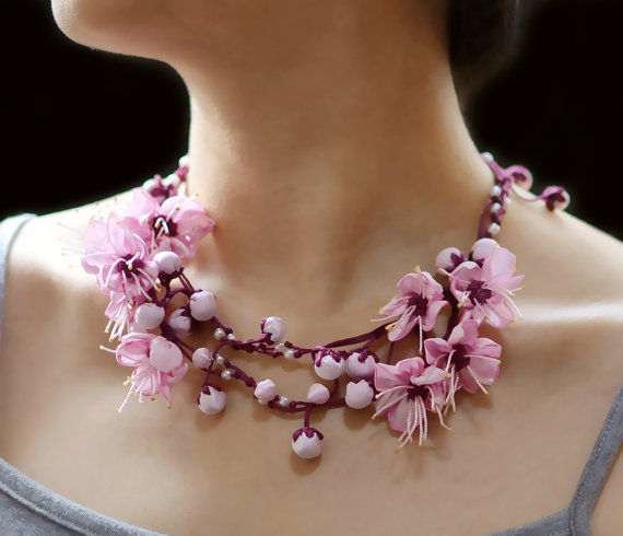 The Cutting (&Amp; Stitching) Edge - Zoraholly ZoraHolly - Romantic Sakura Necklace