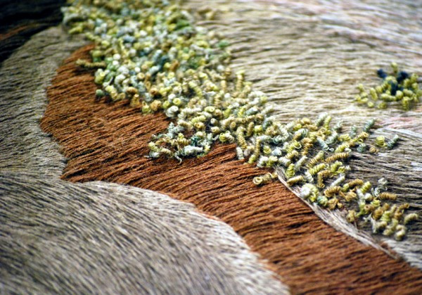 British Folk Art Textiles | Textile Art Detail of Mary Linwood embroidery © Leicester Arts & Museums Service