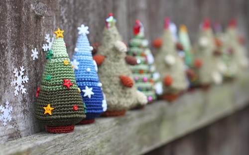 Fancyknittles And Patricks Pieces | Modern Beadwork Miniature Christmas Trees by FancyKnittles (Crochet)