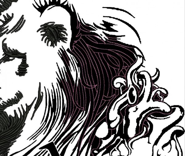 Digitizing With Dimension | Machine Embroidery Heart of a Lion - Drawn Lines for Separation - Unfortunately, some new machine embroiderers start out expecting their machines to be 'thread printers' using embroidery as simply another option for transferring an image to the surface of some garment. Digitizing further.