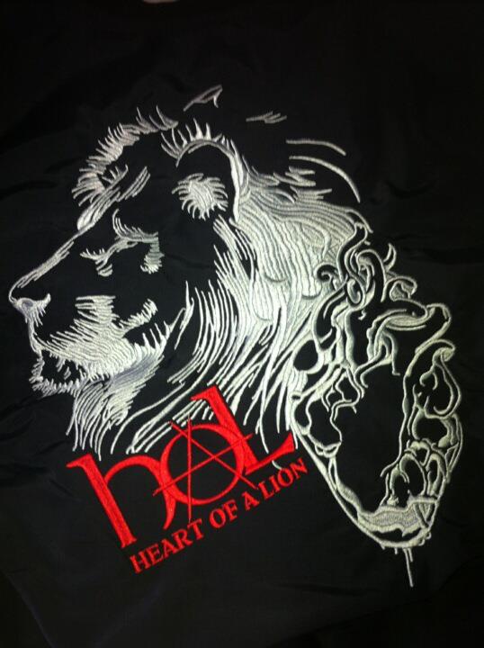 Digitizing With Dimension | Machine Embroidery Heart Of A Lion - Stitched Sample