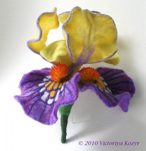 Needle Felt And Fiber Flowers Victoriya Kozyr