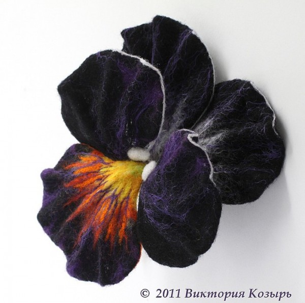 Needle Felt And Fiber Flowers Victoriya Kozyr
