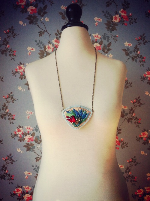 Exploring Etsy - Casatienda De Amelia B Embroidered Necklace by Casatienda de Amelia B (Hand Embroidery)