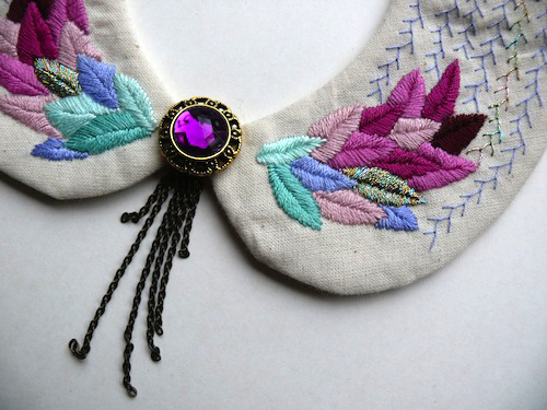 Exploring Etsy - Loadofolbobbins Peter Pan Embroidered Collar (detail) by Casatienda de Amelia B (Hand Embroidery)