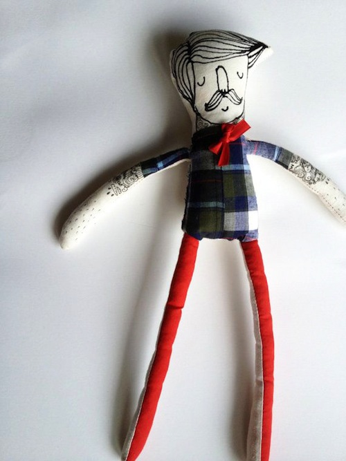 Exploring Etsy - Blue Raspberry Designs My Little Hipster Boyfriend by Blue Raspberry Designs (Soft Sculpture)