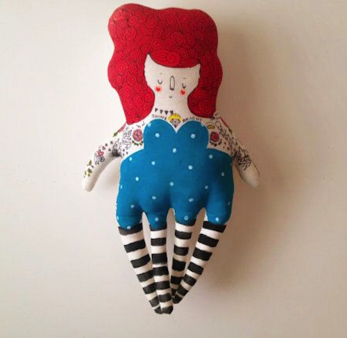 Exploring Etsy - Blue Raspberry Designs Four Legged Girl by Blue Raspberry Designs (Soft Sculpture)