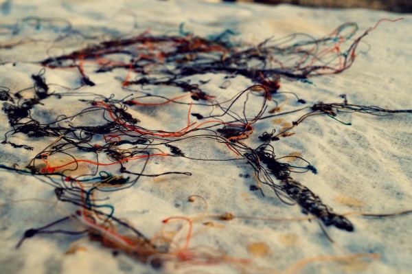 Jimmy Brunt | Hand Embroidery Jimmy Brunt's Mixed Media Portrait